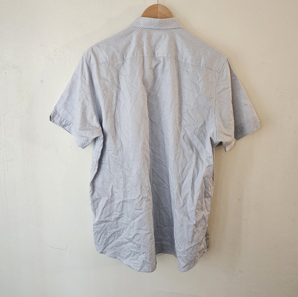 Ted Baker Patterned Light Blue Button Down Shirt - image 2
